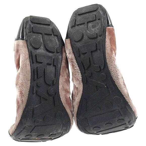 Prada Sport Patent Leather Cap Toe Ballet Flats in Brown Velvet - Picture 9 of 12